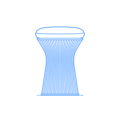 Furniture Stools Platner Stool Line Tracing Svg Vector, Free Vectors File